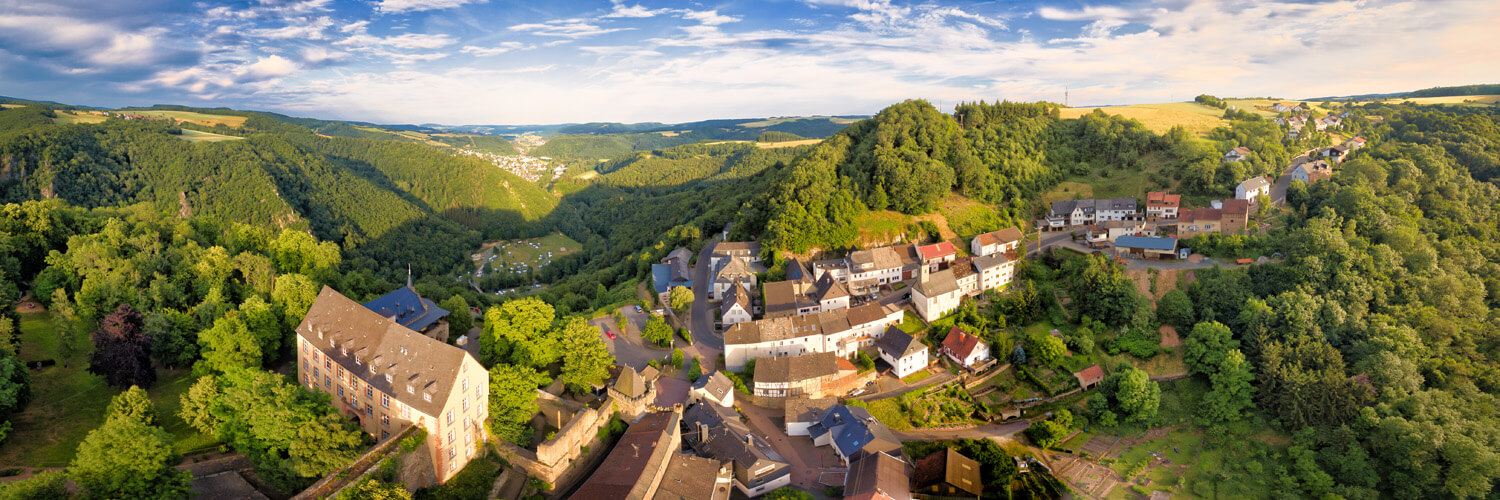 Luftpanorama Schloss Dhaun